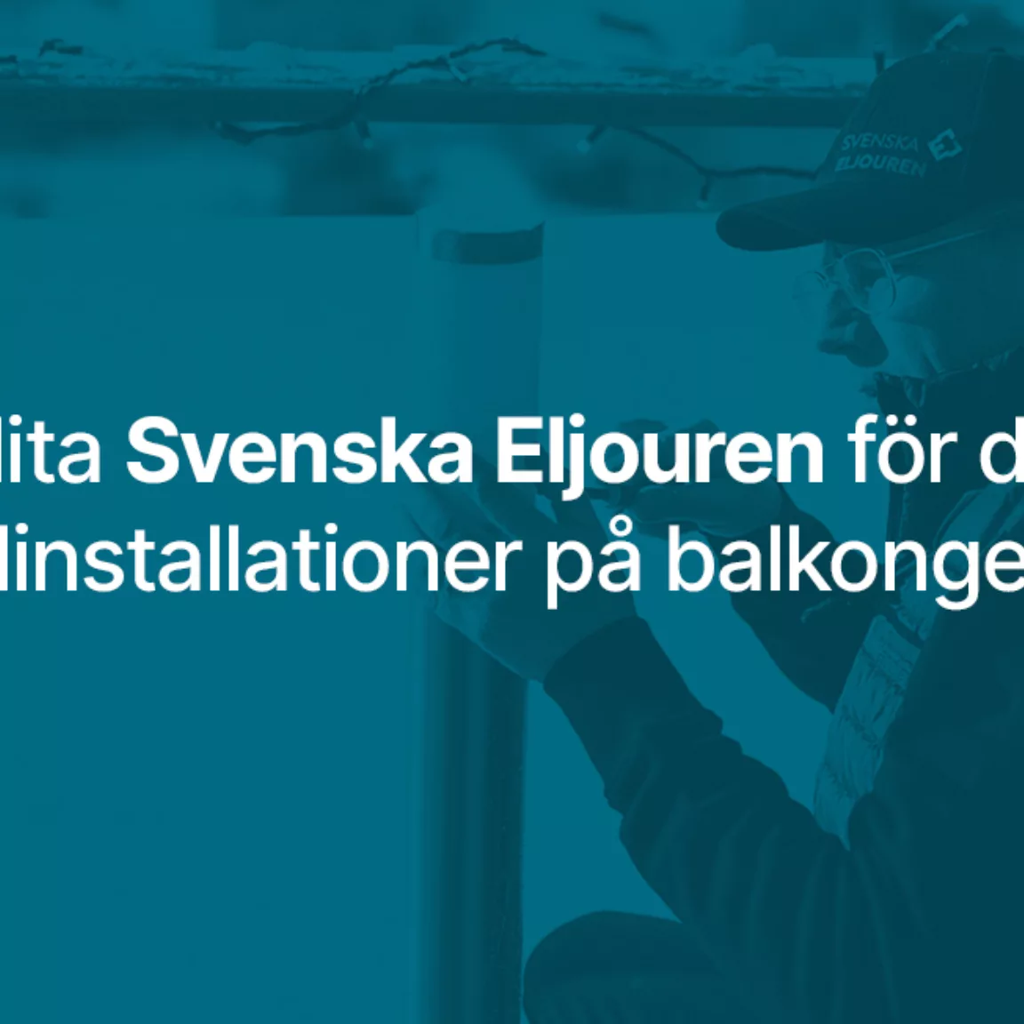 Elinstallationer balkong hero