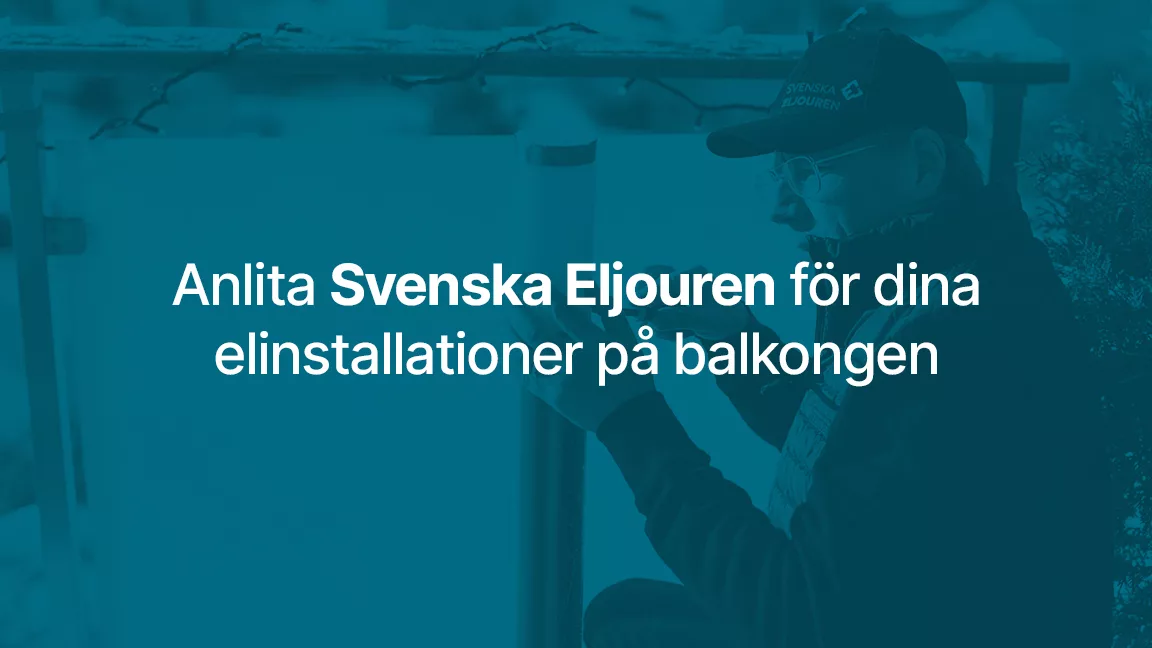 Elinstallationer balkong hero