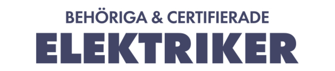 Behoriga Certifierade Elektriker
